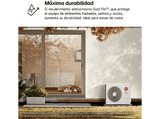 Aire acondicionado Split 1 x 1 - LG PLUSWF12X, 3010 fg/h, WiFi, Gold Fin™, Smart Diagnosis, Blanco