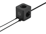 Ladrón de enchufes - Hama 00223196, 3 tomas, 65 W, Negro