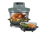 Freidora de aire - Ninja Crispi Pro XL Glass, 5.7 l, 2050 W, Hasta 230 °C, 7 programas, Gris ceniza