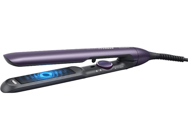 Plancha de pelo - Philips BHS752/00, Cuidado Iónico mineral, Cerámica, 120 °C a 230 °C, Púrpura