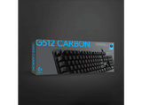 Teclado gaming - Logitech G512 Carbon, Cable, Mecánico, Iluminación RGB + Lightsync, GX Brown, Funciones específicas gaming, Negro