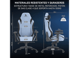 Silla gaming - Newskill Neith Zephyr, Reposabrazos 4D, Ajustable, Transpirable, Azul