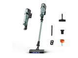 Aspirador escoba - Rowenta X-FORCE 8.80 RH1833, 250 W, 100 AW, 45 min Autonomía, 0.44 L, Ligera, 1.3 Kg, Limpieza 4 en 1, Verde, Gris
