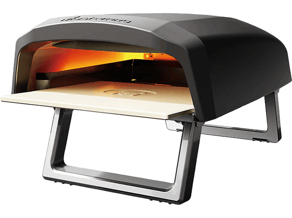 Horno - MasterPro BGKIT-004, Gas, Para pizzas, Portátil, Accesorios incluidos, Hasta 500ºC, Negro