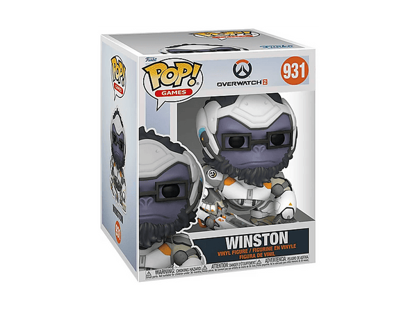 Figura Funko Pop! - Super OverWatch 2: Winston, Vinilo, 15 cm