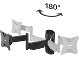 Soporte TV - Hama 220825, 10-26, Giratorio, 66 cm, VESA 100x100, Hasta 25 kg, Negro