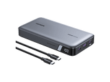 Batería externa - Ugreen UGR90597A, Universal, 25000 mAh, 145W, 2x USB-C, 1x USB-A, Gris