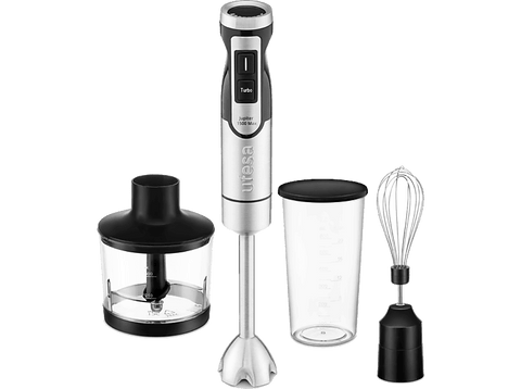 Batidora de mano - Ufesa Jupiter 1500 Max, 1500 W, Velocidad variable, 4 cuchillas, Inox