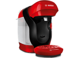 Cafetera de cápsulas - Bosch Tassimo Style TAS113E, 3.3 bar, 0.7 l, 1.400 W, Intellibrew, Tamaño Compacto, Sostenible, Rojo
