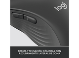 Ratón inalámbrico - Logitech Signature M650, Para manos grandes, Bluetooth-USB, Clics silenciosos, Windows, macOS, Personalizable, Negro