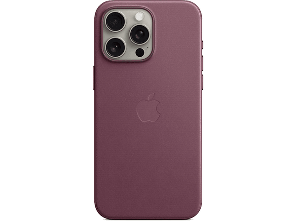 APPLE Funda de trenzado fino con MagSafe para el iPhone 15 Pro Max, Rojo mora