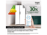 Frigorífico americano - Samsung RS57DG400EM9EF, Mono cooling, No Frost, 178 cm, 583 l, Wifi, Plata mate suave