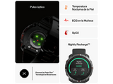 Reloj deportivo - Polar Grit X2, Night Black, 22 mm, 1.28, 90h Autonomía en modo ECO, Silicona, GPS Dual