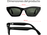 Gafas IA - Ray-Ban Meta Zena (Gen 3), Negro brillante, Transitions® verde grafito, Gafas con IA y cámara, Talla estándar, Unisex