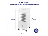 Climatizador evaporativo - Jata JVAC2003, 65 W, 3 Velocidades, 6L, Asa de transporte, Flujo de aire: 369 m3/h, Blanco