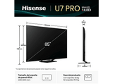 TV Mini LED 85 - Hisense 85U7Q PRO, UHD 4K, 165 Hz, Sonido 2.1.2, Quantum Dot, Sensor de Luz IA, Negro
