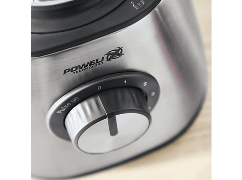 Batidora de vaso - Moulinex BlendForce Metal LM439D, 800 W, 1.75 L, 6 Cuchillas, 5 velocidades, Tecnol. Powelix, Vidrio Termorresistente, Acero Inox.