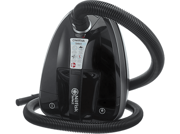 Aspirador con bolsa - Nilfisk Select Classic, 650 W, 3.1 l, Negro