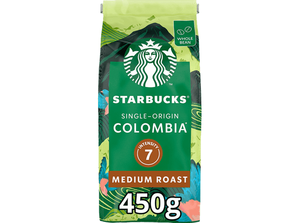 Café en grano - Starbucks Single Origin: Colombia, 450 g, Tueste medio, Intensidad 7, Aromas de nuez y flores, 1 paquete
