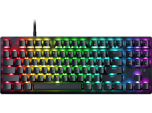 Teclado gaming - Razer ‎Huntsman V3 X Tenkeyless (Purple Switch), Por Cable, Retroiluminado, Teclas Programables, Negro