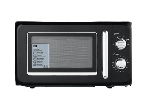Microondas - ok. OMW 1224 B, 700W, 6 Niveles de Potencia, 20l, Función Descongelar, Control Mecánico, Negro