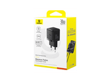 Cargador de pared - Baseus PALM, 30W, Tipo C, Carga rápida, Tamaño extrapequeño, Control inteligente de temperatura, Universal, Negro
