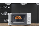Microondas con grill - Hisense H20MOWP1HG, 1250 W, 5 Niveles de potencia, 20 l, Descongelación, Control Mecánico, Blanco