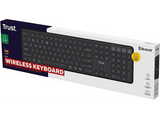 Teclado - Trust Vaiya, Inalámbrico, Multidispositivo, Tamaño completo, Negro