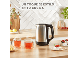 Hervidor de agua - Moulinex Subito 5 BY5S0D, 2400W, 1.7l, Diseño compacto, Filtro extraíble, Indicador de una taza, Inox