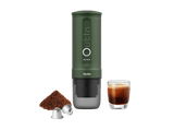 Cafetera de cápsulas - Outin OTEM-01-FG, 20 bar, 80 ml, 10 W, Portátil, Compacta y Ultraligera, Verde