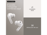 Auriculares True Wireless - motorola moto buds 2 plus, 9h Autonomía, Cancelación activa de ruido, CrystalTalk AI, IPX54, Bluetooth, PANTONE Cool White