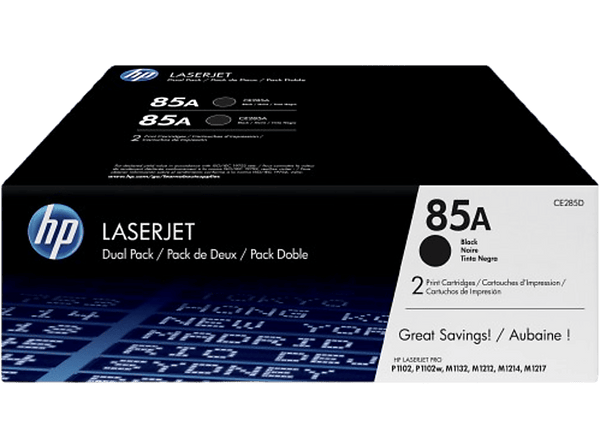 Tóner - HP 85A LaserJet, Combo 2 pack, CE285AD, Negro