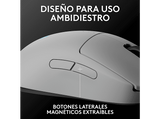 Ratón gaming - Logitech G Pro 2 Lightspeed, Bluetooth, Inalámbrico, 32.000 ppp, Ambidiestro, Botones personalizables, Conmutadores Lightforce, Blanco