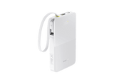 Powerbank - Baseus EnerFill Bipow2 Pro, 10000mAh, 22.5W, Cable retráctil, Carga simultánea ultrarrápida, USB-C, Blanco