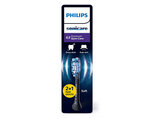 Recambio para cepillo dental - Philips Sonicare Premium Gum HX9053/88, Pack 2+1, Cuidado encias, Control antiplaca, Suave, Negro