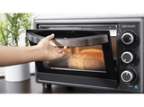 Mini horno - Cecotec Bake&Toast 2600 Black 4Pizza, 1500 W, 26 l, 230°C, Temporizador, 6 modos, Piedra especial pizza, Black