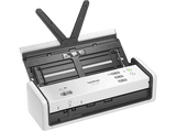 Escáner portátil - Brother ADS1300, 600 x 600 ppp, 30 ppm, Wi-Fi, Ranura para DNI y tarjetas, Alimentación directa via USB Tipo-C, Blanco