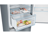 Frigorífico combi - Bosch KGN39VIEB, Total NoFrost, 203 cm, 368 l, Cajón VitaFresh, Perfect Fit, Acero antihuellas