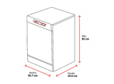 Lavavajillas - Candy Rapido' CNF 4A4S3PSX, 14 Servicios, 10 Programas, 60 cm, Motor Inverter, Wi-Fi, Inox