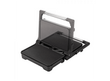 Grill - Jata JEGR1183, 1500W, 2 Placas: 26 x 16,5 cm, Base Antideslizante, Plata/Negro