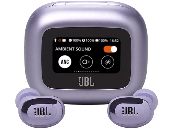 Auriculares True Wireless - JBL Live Buds 3, 40 h Autonomía, Conexión Multipunto, IP55, Purple