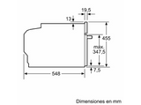Horno compacto con microondas - Bosch CMG7761B1, Convencional, Limpieza Pirolítica y con agua, 45 l, Aire caliente 4D, Home Connect , 60 cm, Negro