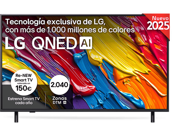 TV QNED 50" - LG 50QNED82A6B, UHD 4K, Procesador Inteligente α7 AI Processor 4K Gen8, Smart TV, DVB-T2 (H.265), Ashed Blue