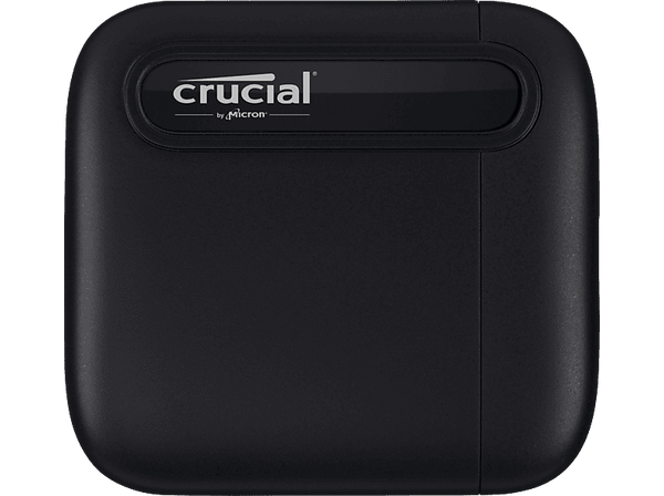 Disco duro SSD externo 2 TB - Crucial X6, USB 3.2 Gen 2, Velocidad lectura 540 MB/s, Negro