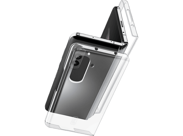 Funda - CellularLine CLEARCSGALZFOLD5T, Para Samsung Galaxy Z Fold5 5G, Trasera, Antibacteriana, Transparente