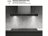 Campana decorativa - LG HCEZ2426S, 3 velocidades, 800 m³/h, 59.8 cm, ThinQ™, Acero inoxidable
