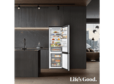 Frigorífico combi - LG GBBW322CPY, No Frost, 203 cm, 465 l, AI Inverter™, DoorCooling+™, ThinQ AI™, Inox antihuellas