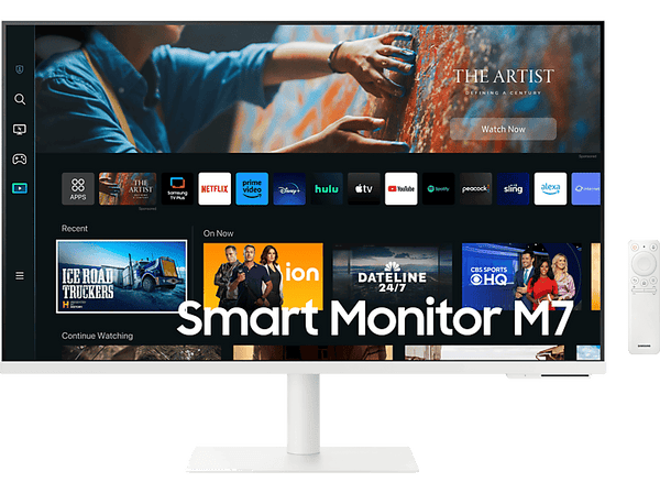 Monitor - Samsung Smart Monitor M7 LS32CM703UUXEN , 32", UHD 4K, 4 ms, 60 Hz, Pantalla inalámbrica, WiFi, Bluetooth, Blanco