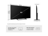 TV QLED 85 - Haier S80G Series H85S80GUX, QLED 4K HDR10+, Google TV, AI Picture Quality, Gaming 120Hz, Negro