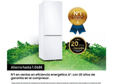 Frigorífico combi - Samsung SMART AI RB34C600CWW/EF, No Frost, 185.3 cm, 344l, All Around Cooling, WiFi, Blanco